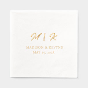 Minimal and Chic Wedding Foil Napkins