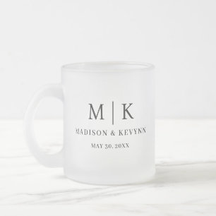 Minimal and Chic   Wedding Frosted Glass Coffee Mug