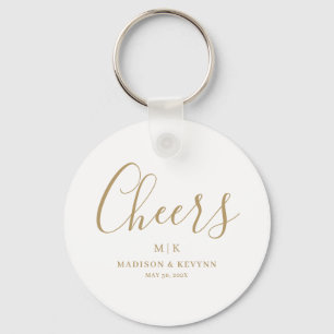 Minimal and Chic   Wedding Key Ring