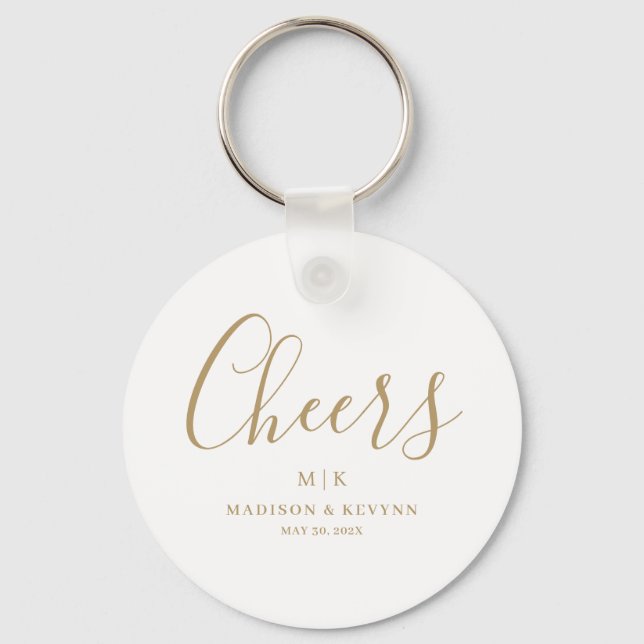 Minimal and Chic | Wedding Key Ring (Front)