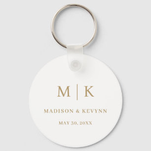 Minimal and Chic   Wedding  Key Ring