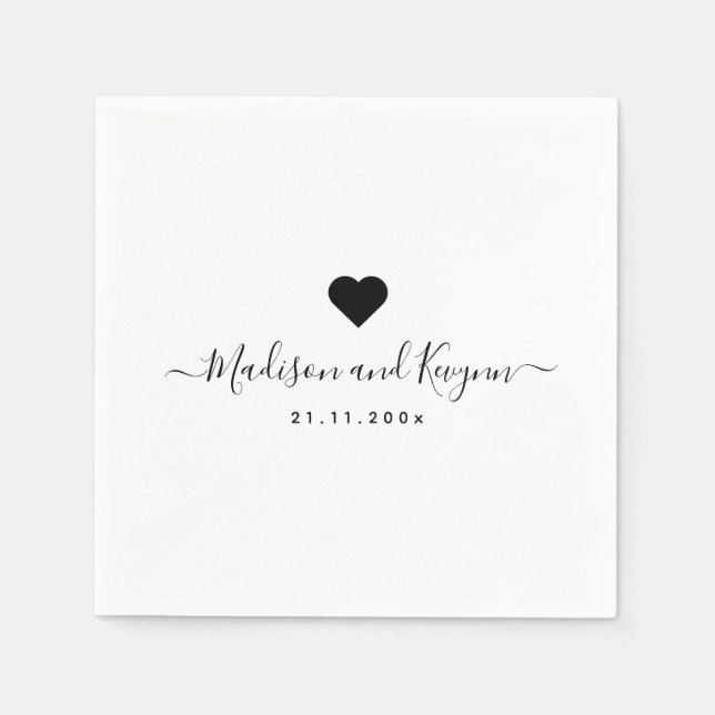 Minimal and Chic | Wedding  Napkin (Front)