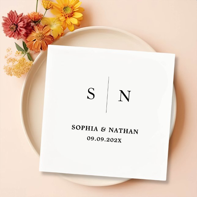 Minimal and Chic | Wedding Napkin (Creator Uploaded)
