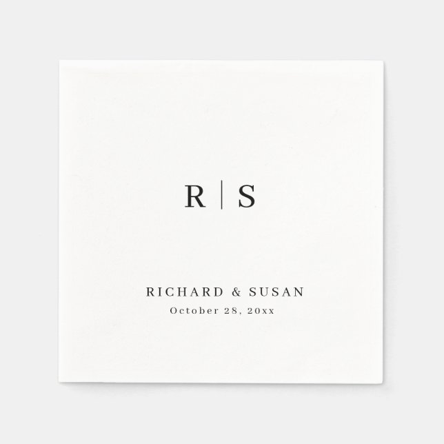 Minimal and Chic | Wedding Napkin (Front)