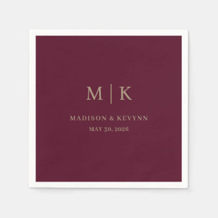Minimal and Chic Wedding Napkins