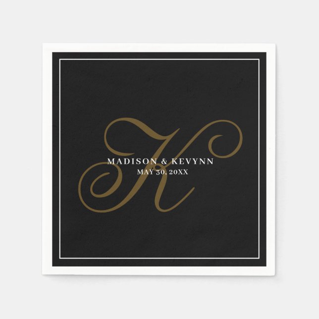 Minimal and Chic  | Wedding Napkins (Front)