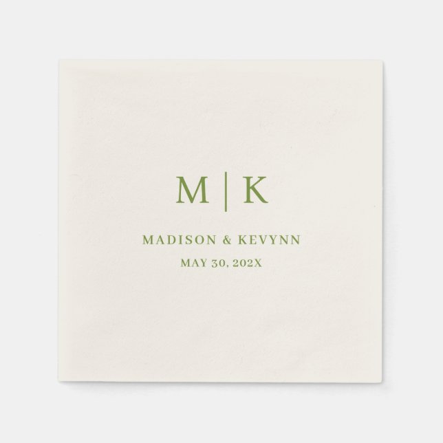Minimal and Chic | Wedding Napkins (Front)