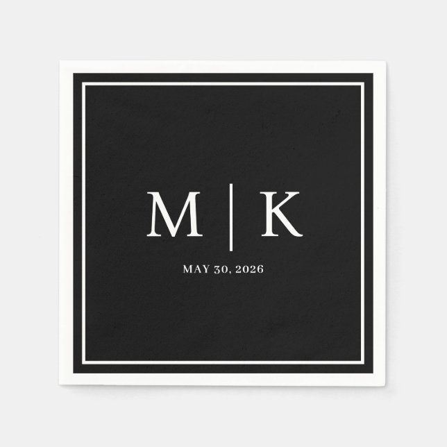Minimal and Chic | Wedding Napkins (Front)