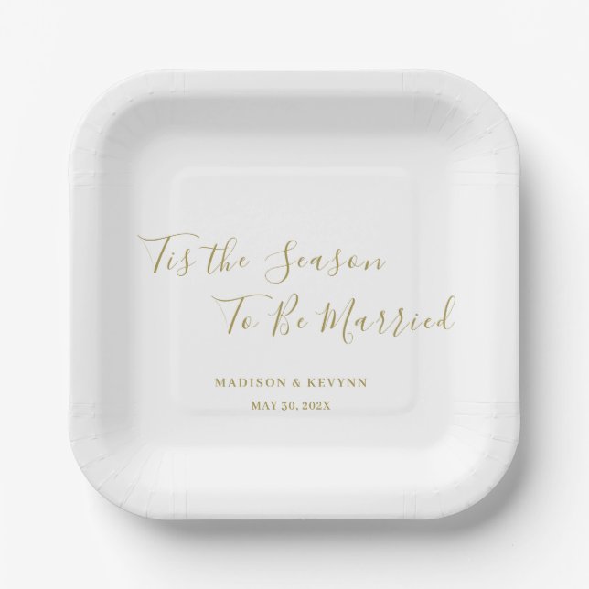 Minimal and Chic | Wedding Napkins Paper Plate (Front)
