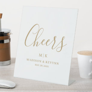 Minimal and Chic   Wedding Pedestal Sign