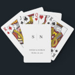 Minimal and Chic | Wedding Playing Cards<br><div class="desc">These elegant,  modern wedding or bridal shower favour playing cards feature a simple black and white text design that exudes minimalist style. Add your initials or monogram to make them completely your own.</div>