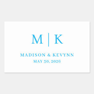 Minimal and Chic Wedding Rectangular Sticker