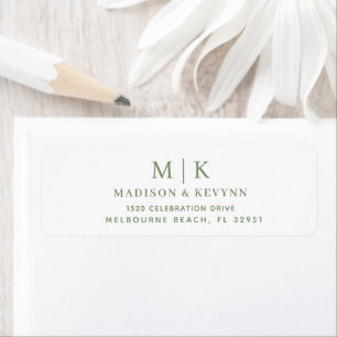 Minimal and Chic Wedding Return Address Label