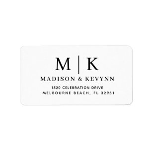 Minimal and Chic   Wedding Return Address Label