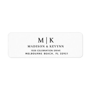 Minimal and Chic   Wedding Return Address Label