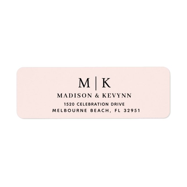 Minimal and Chic | Wedding Return Address Label (Front)