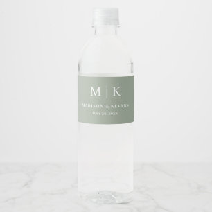 Minimal and Chic Wedding Water Bottle Label