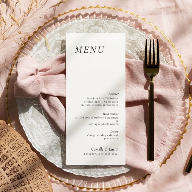 Minimal and elegant Wedding Menu (Creator Uploaded)