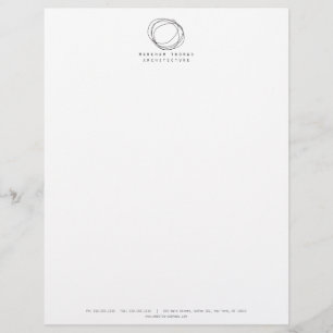 Minimal and Modern Designer Scribble Logo Personalised Letterhead