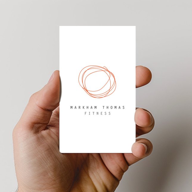 Minimal and Modern Designer Scribble Orange Business Card (Creator Uploaded)