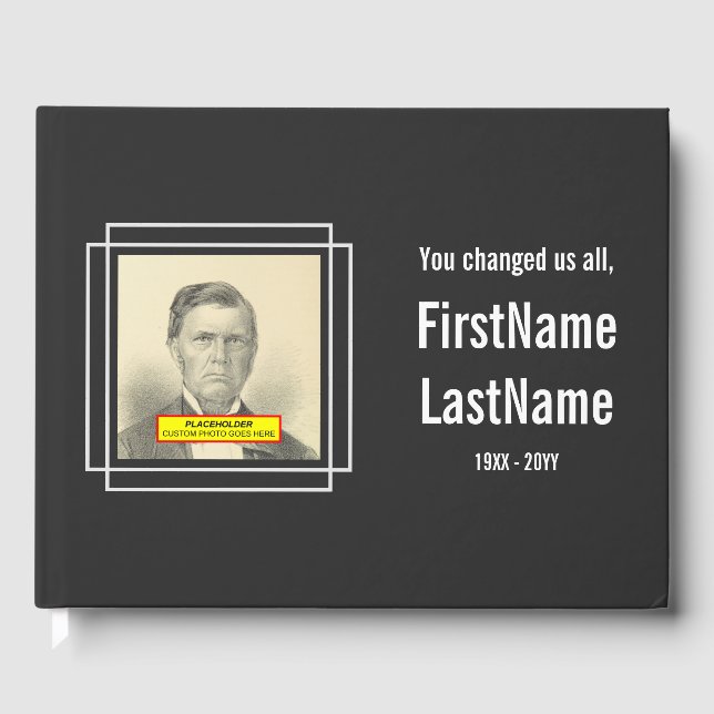 Minimal and Mournful Memorial Guestbook (Front)