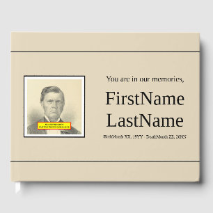 Minimal and Plain Funeral Service Guestbook