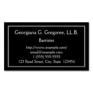 Minimal and Simple Barrister Magnet Business Card
