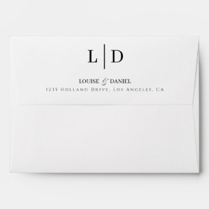 Minimal and Simple Personalised Wedding Envelope