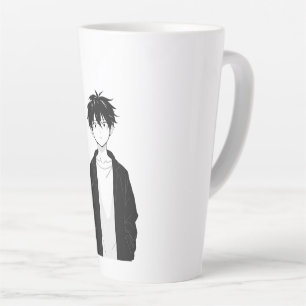 Minimal Anime Boy Latte Mug