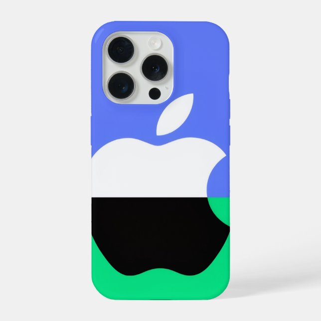 Minimal Apple-Style Colour Block Phone Sticker iPhone Case (Back)