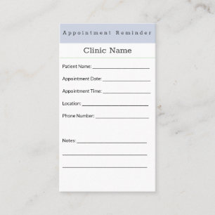 Minimal Appointment Reminder Card – Soft Blue