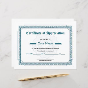 Minimal Appreciation Certificate Template