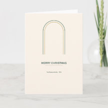 Minimal Arch Merry Christmas Folded Photo Card