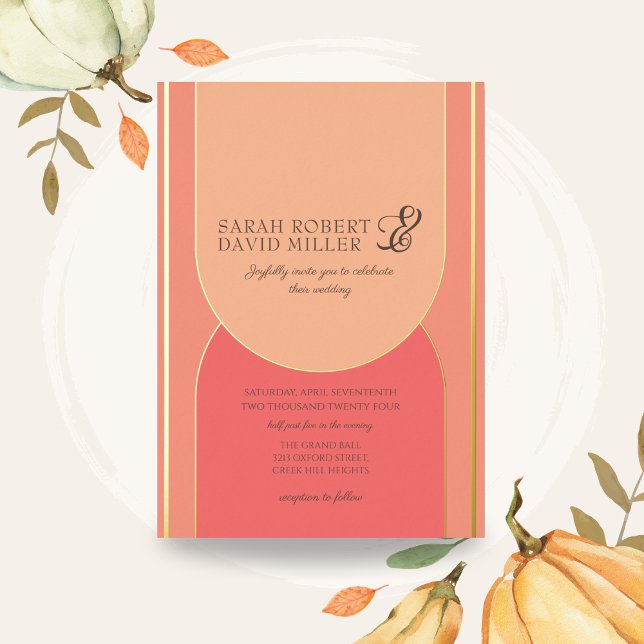 Minimal Arch Peach Fuzz Bold Wedding  (Creator Uploaded)