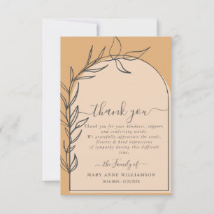 Minimal Arch Script Funeral Thank You Card