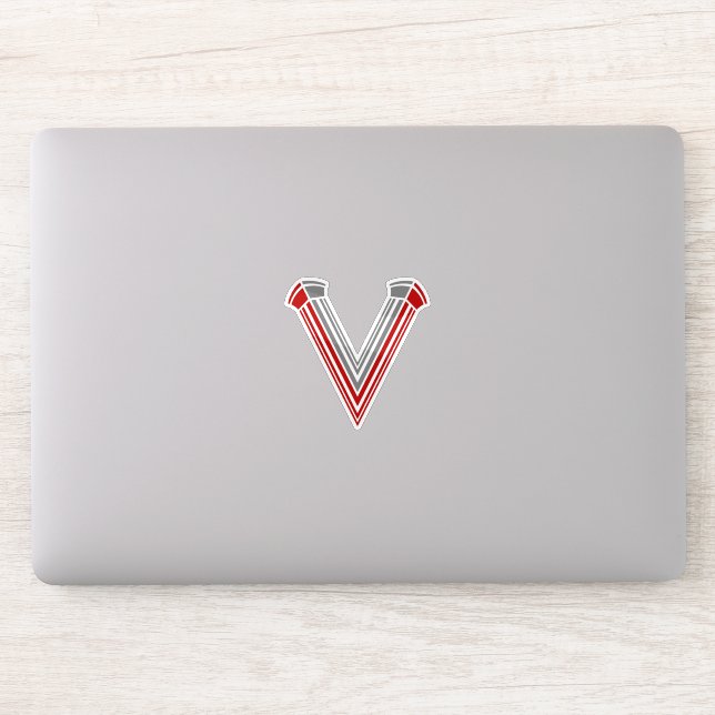 Minimal Architectural Letter V Monogram (Computer)