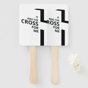 Minimal Art Christian Art Cross Gospel Sayings Quo Hand Fan