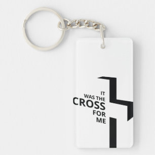 Minimal Art Christian Art Cross Gospel Sayings Quo Key Ring