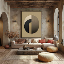 Minimal Art Deco Arch Wall Art | Luxury Gold