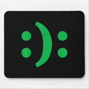 Minimal Art Of Happy Sad Face For Bipolar Disorder Mouse Mat