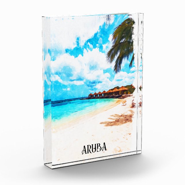Minimal Aruba Caribbean Island Vacation Photo Block (Left)