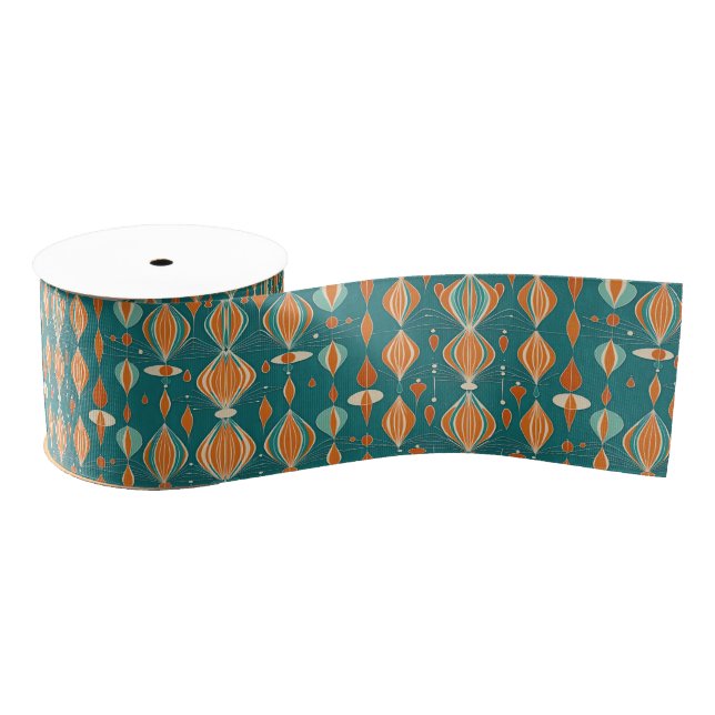 Minimal Atomic Drops Design Grosgrain Ribbon (Spool)