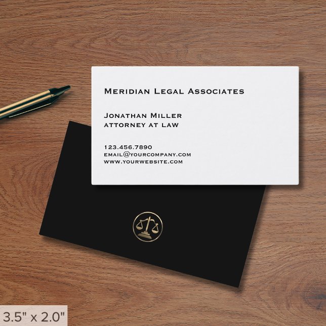 Minimal Attorney Lawyer Legal Business Card (Creator Uploaded)