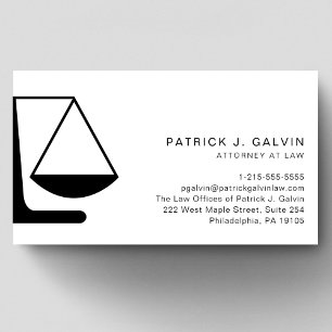 Minimal Attorney Legal Professional Business Card