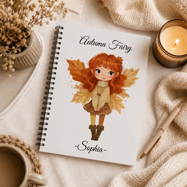 Minimal Autumn Fairy – Personalised Notebook (Creator Uploaded)