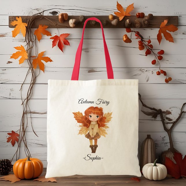 Minimal Autumn Fairy – Personalised Tote Bag (Creator Uploaded)