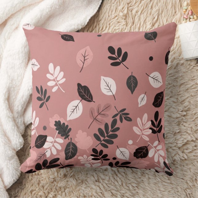 Minimal Autumn Leaves Cushion (Blanket)