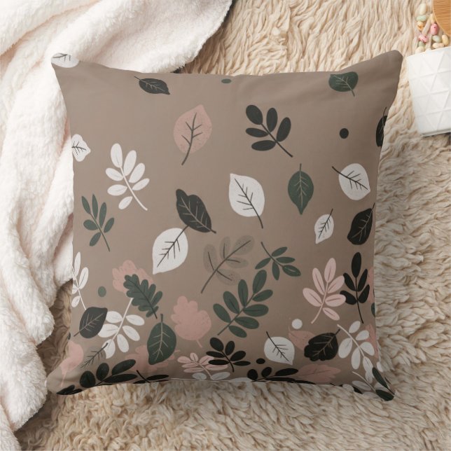Minimal Autumn Leaves Cushion (Blanket)
