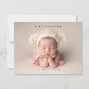 Minimal Baby Birth Announcement