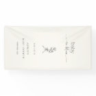 Minimal Baby in Bloom Baby Shower Vinyl Banner